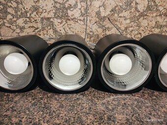 Zestaw 20x Tuba sufitowa/wisząca czarna + mocne LED 20W Dial