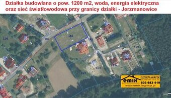 Działka budowlana 1200m2 w Jerzmanowicach k. Chojnowa