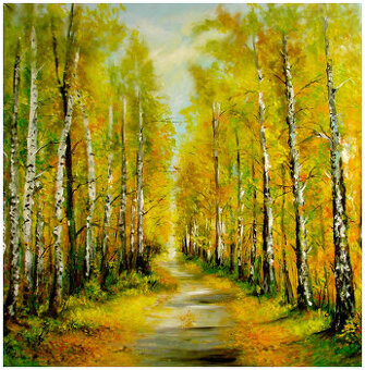 W jesiennej szacie obraz olejny 80cm-80cm
