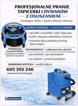 Pranie ekstrakcyjne tapicerki meblowej - Twardogóra, Syców