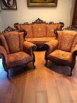 Sofa i dwa fotele ludwik