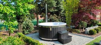 Balia ogrodowa z piecem na drewno, jacuzzi ogrodowe