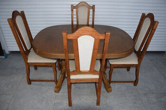 stół rozkładany i 4 krzesła - super stan