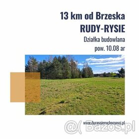 13 km od Brzeska Rudy-Rysie działka budowlana 10 ar