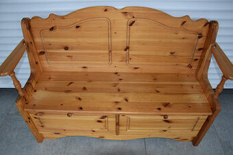 ławka z drewna sosnowego - super stan