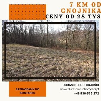 gmina Gnojnik działki budowlane od 28 tys