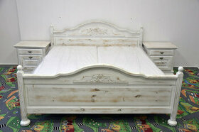 łóżko z nowymi materacami i szafkami -komplet jak nowy - 1