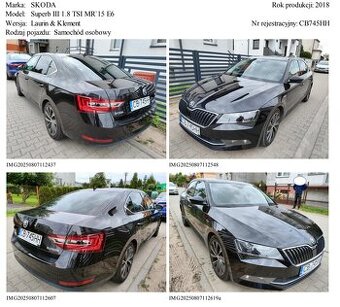 Syndyk sprzeda Skoda Superb III 1.8 TSI prod 2018 poj. silni