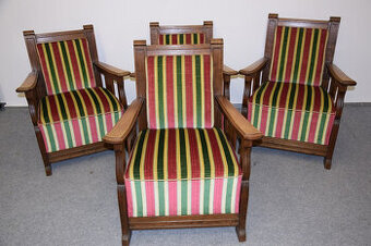 fotele z drewna dębowego - super stan