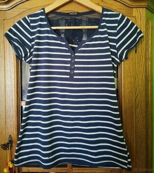 Bluzeczka w marynarskim stylu, rozm. M/L - 95%bawełny