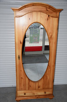 szafa z lustrem z drewna sosnowego - jak nowa