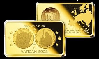 WATYKAN PIERWSZA ZŁOTA MONETA EURO