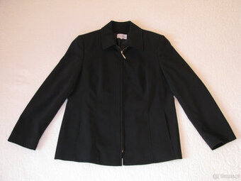 Czarny klasyczny żakiet na zamek marynarka blezer, rozm. 42