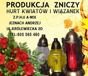 ZNICZE , KWIATY SZTUCZNE , KOMPOZYCJE