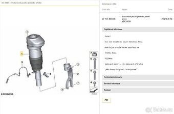 37 10 6 869 036 Poduszka pneumatyczna przednia prawa VDC