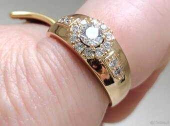 Pierścionek z cyrkonią stal chirurgiczna