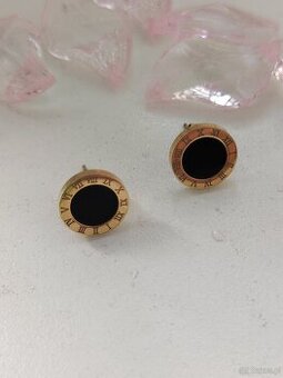 Kolczyki wkręty z masą perłową Stal chirurgiczna