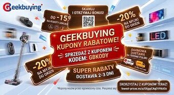 Kody rabatowe Geekbuying do -60% na AGD, odkurzacze i Smart