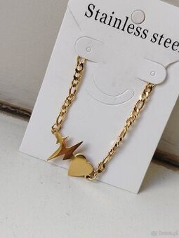 Bransoletka serce i linia życia stal chirurgiczna