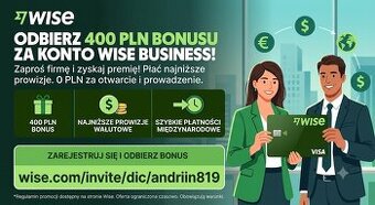 2.	Konto Wise dla firm – Załóż, zyskaj 400 PLN i płać najniż