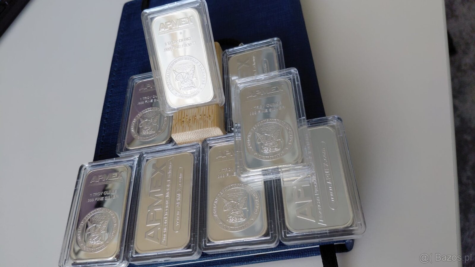 APMEX 1 oz Silver Bar Ag 999 – 8 szt. - 2