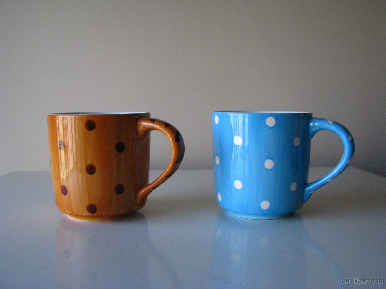 Urocze kubki w kropki z figurką delfina i pieska w środku 3D - 2