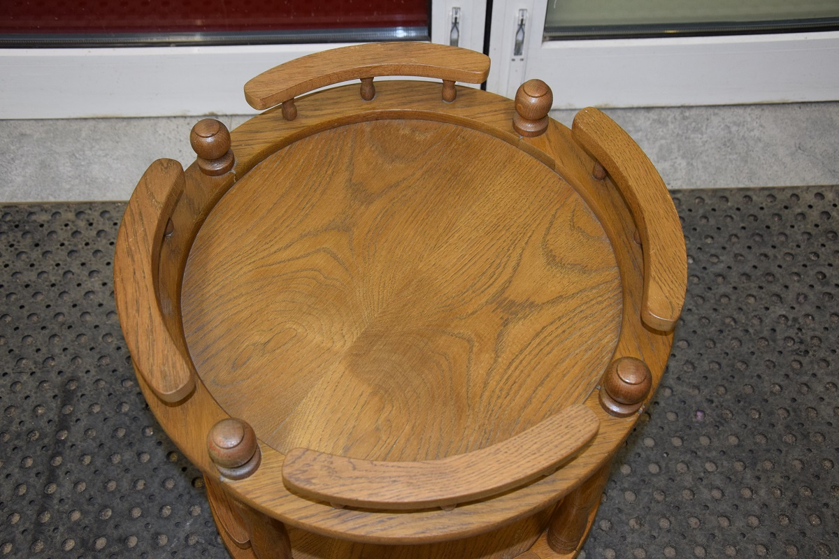 barek - stolik dębowy na kółkach - super stan - 2