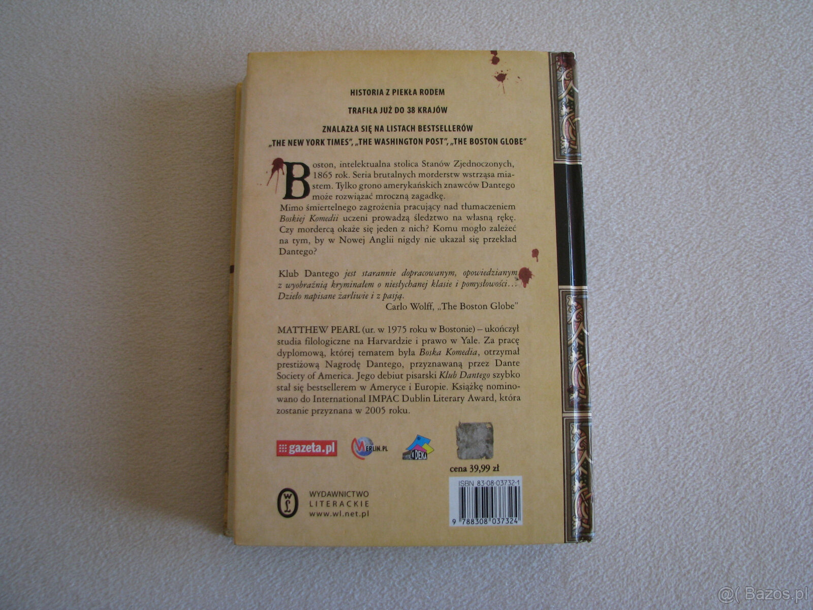 Klub Dantego – Matthew Pearl – Wydanie I, twarda oprawa - 2