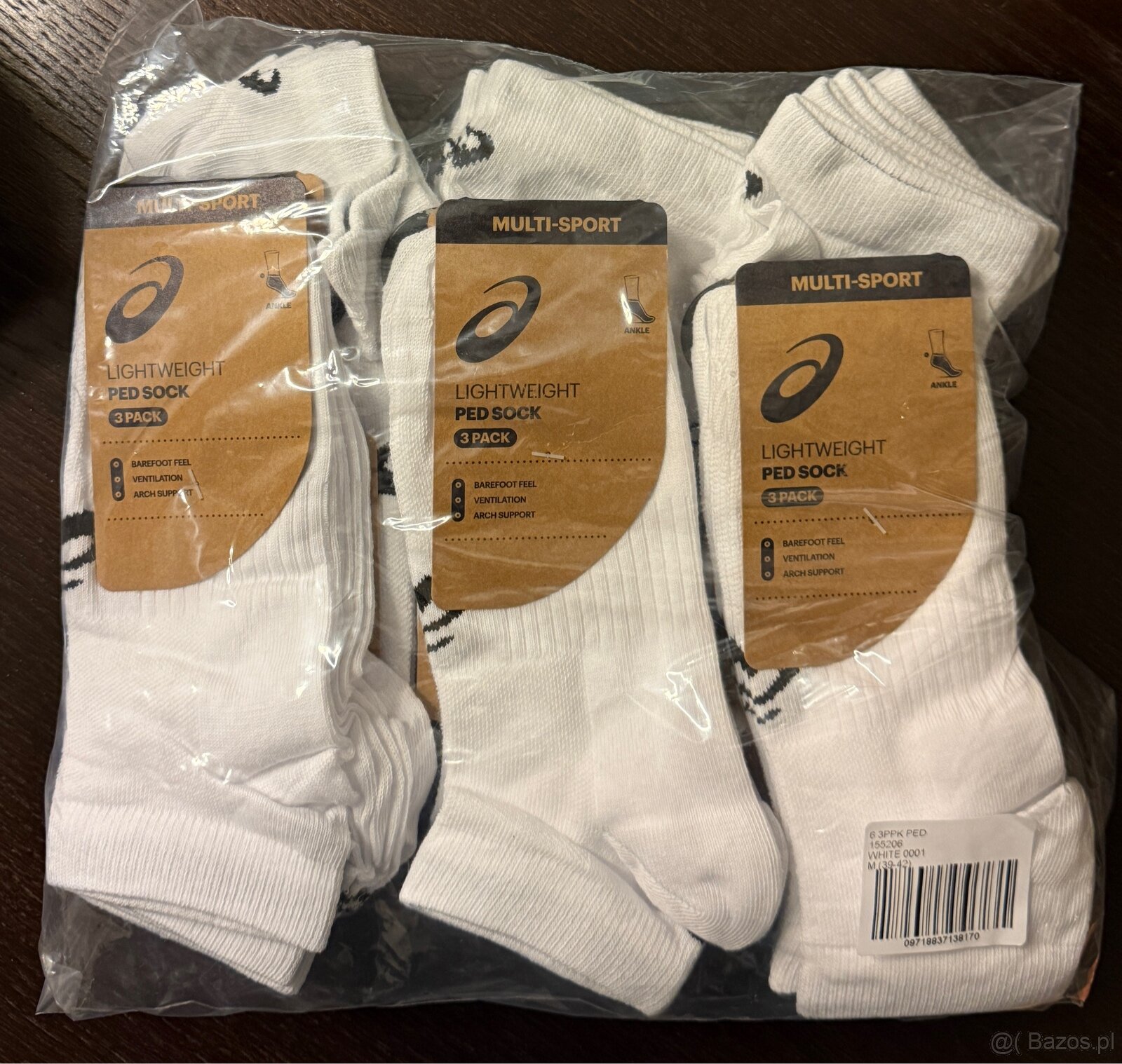 Skarpetki sportowe Asics – 3-pak (białe) - 2