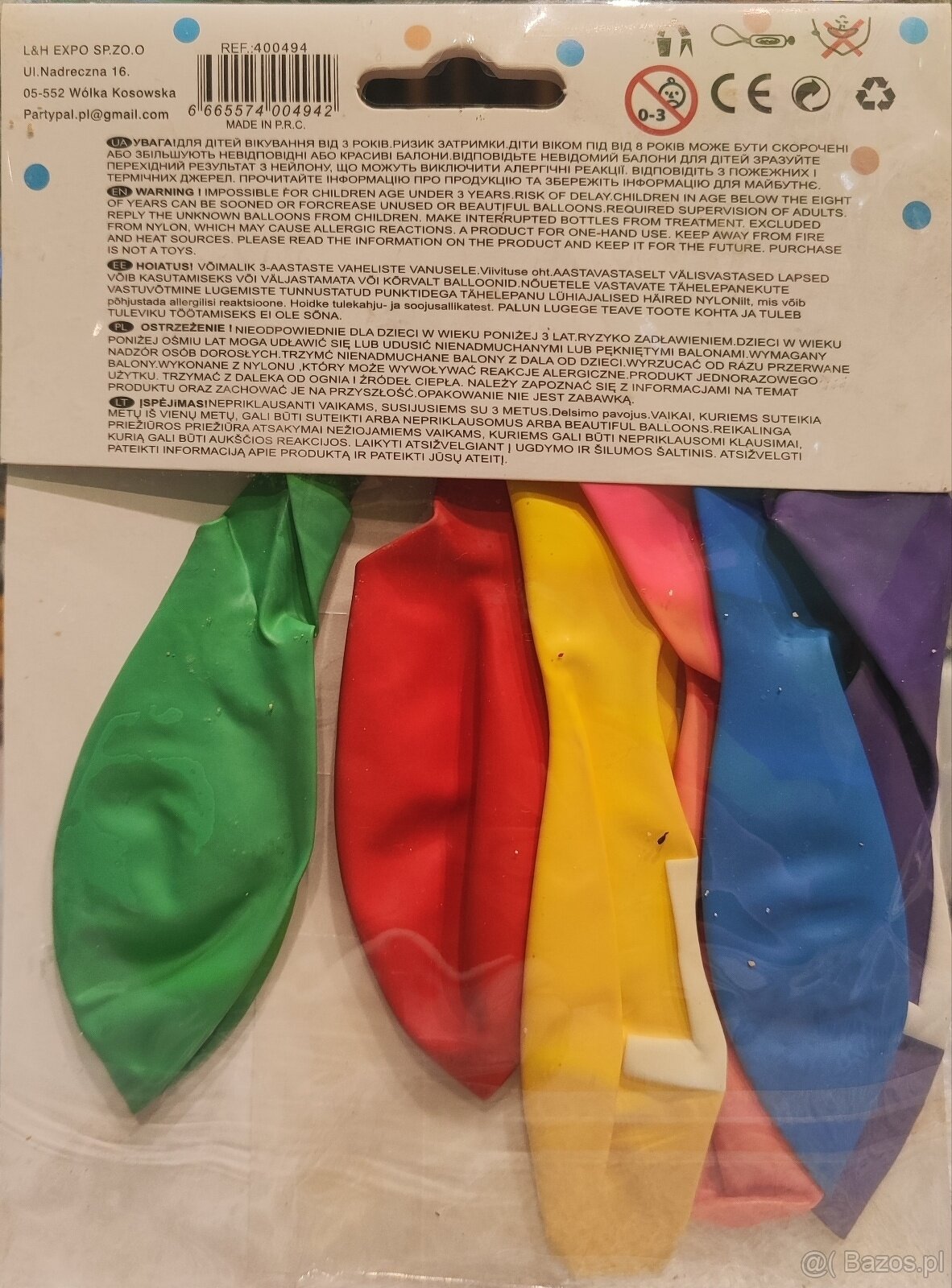 Balony z literami "Sto lat" - 2