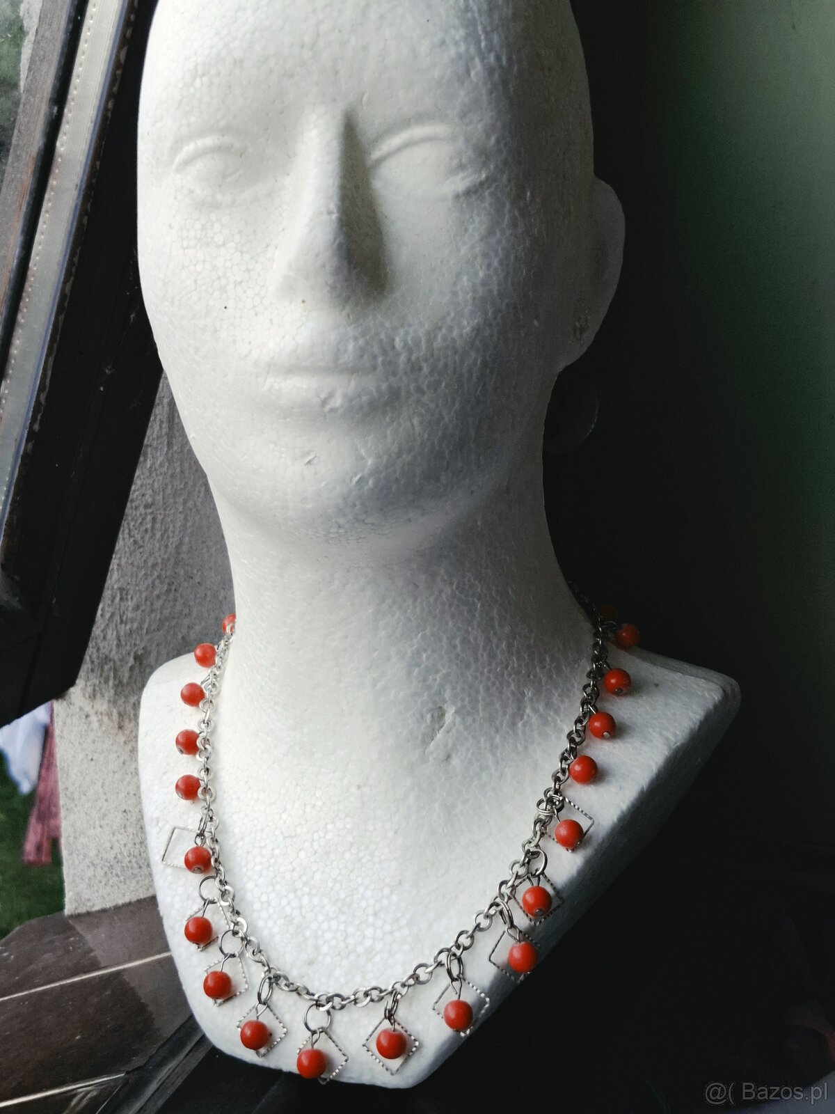 naszyjnik choker z akrylowych koralików - 2