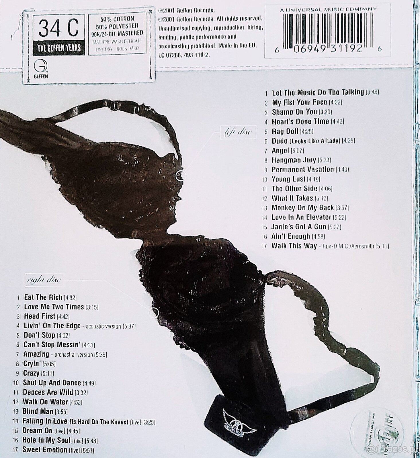 Polecam Podwójny Album 2XCD AEROSMITSH-Album Young Lust Anth - 2