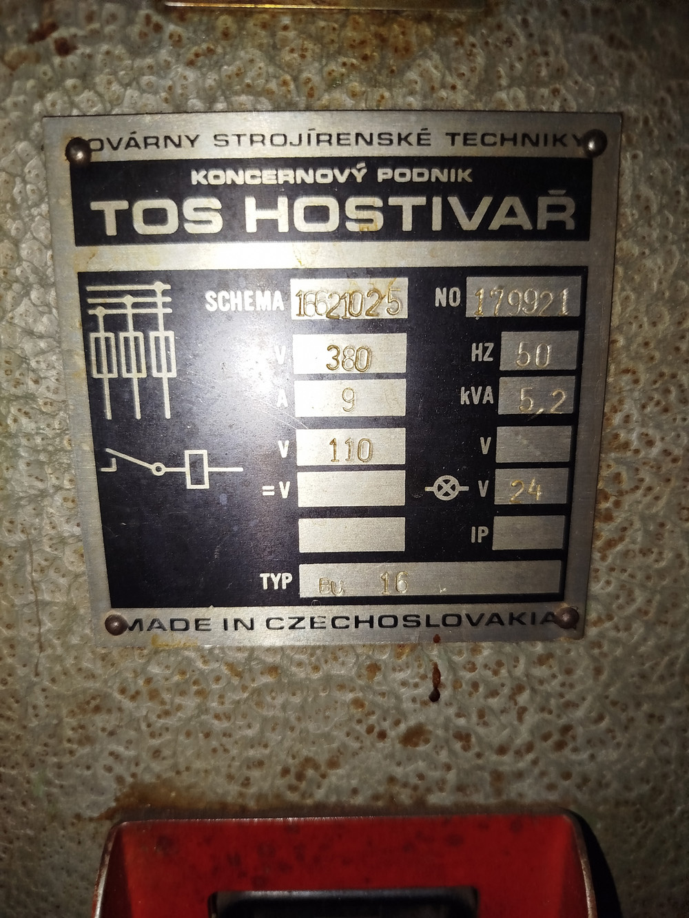 Szlifierka kłowa TOS, typ BU 16 - 2