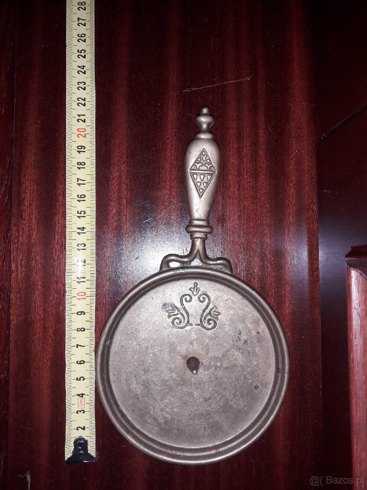 Stary mosiężny świecznik (kaganek ) - 2