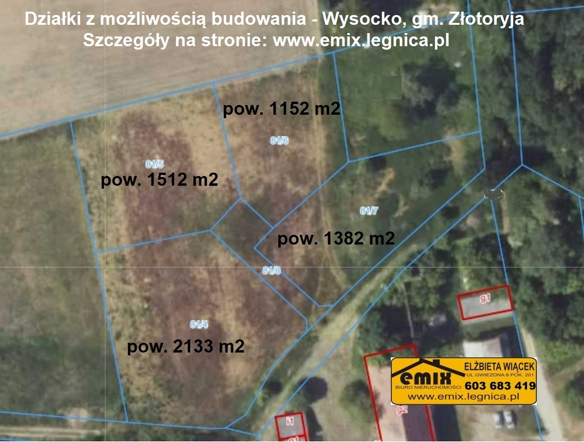 4 działki budowlane pod Złotoryją, wydane warunki zabudowy - 2