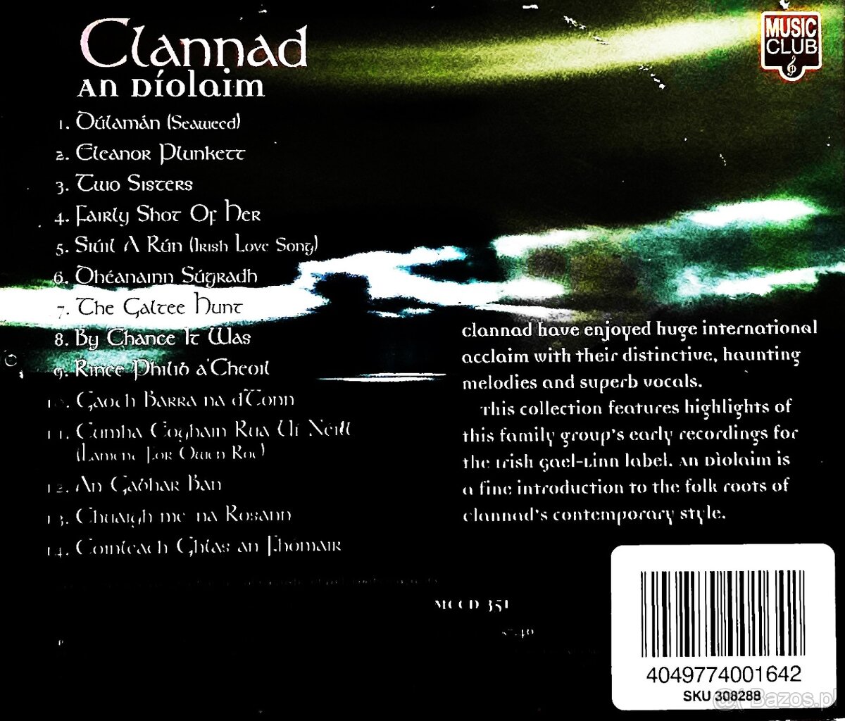 Polecam Wspaniały Album Zespołu CLANNAD Album -An Diolaim CD - 2