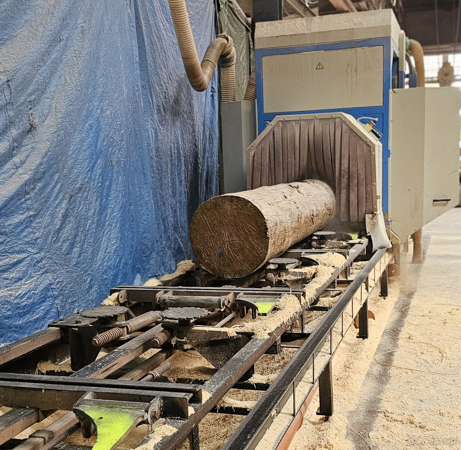 Używana piła kątowa dwuostrzowa PP-550 z automatycznym - 2