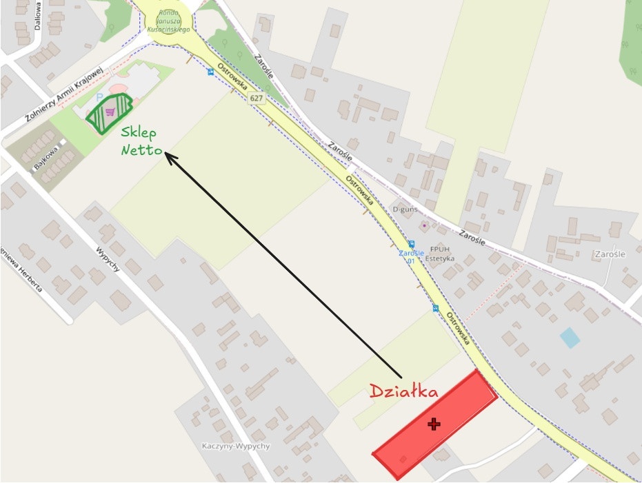 Sprzedam działkę przy ulicy Ostrowskiej 5632 m^2 - 2