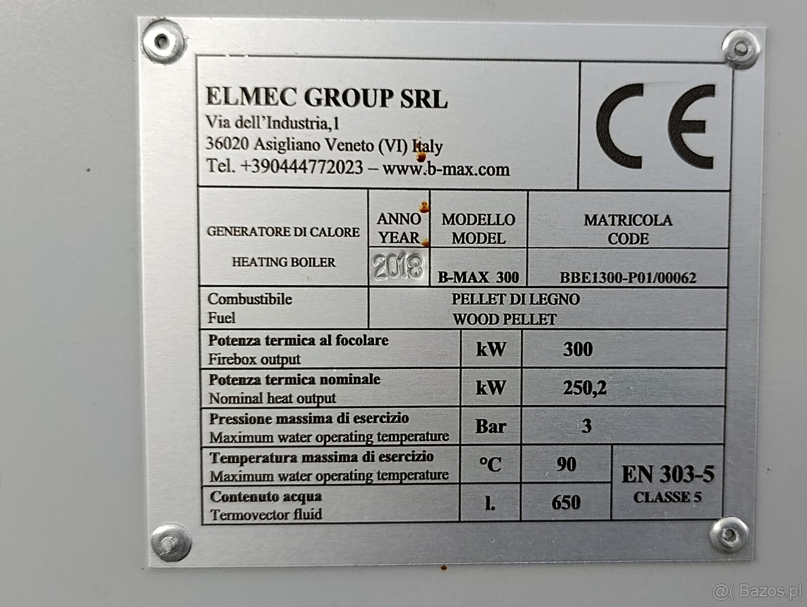 Kocioł na pellet B-MAX 300” - 2