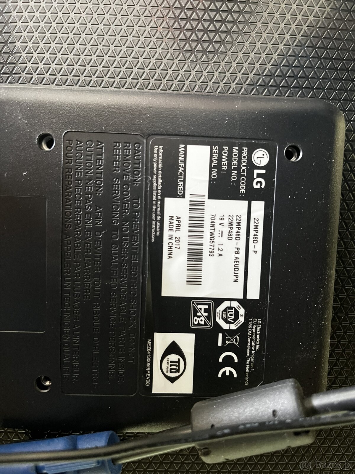 Syndyk sprzeda monitor LG 22MP48D-P - 2