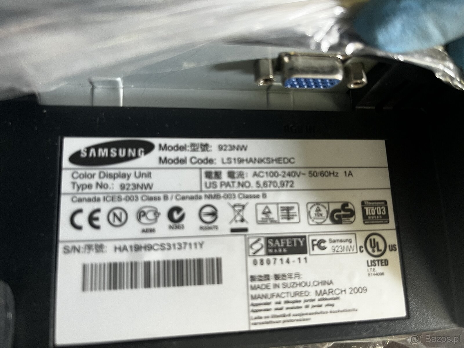 Syndyk sprzeda monitor Samsung SyncMaster 923NW - 2