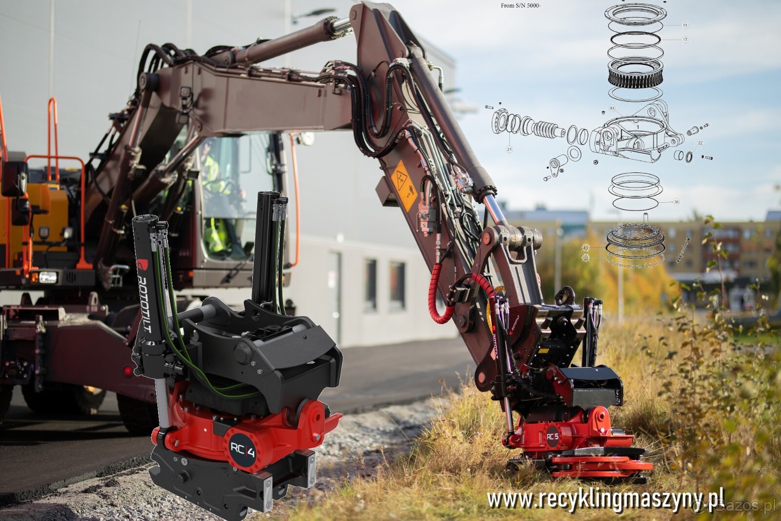Części do Rototilt Indexator RT40 RT60 - 2