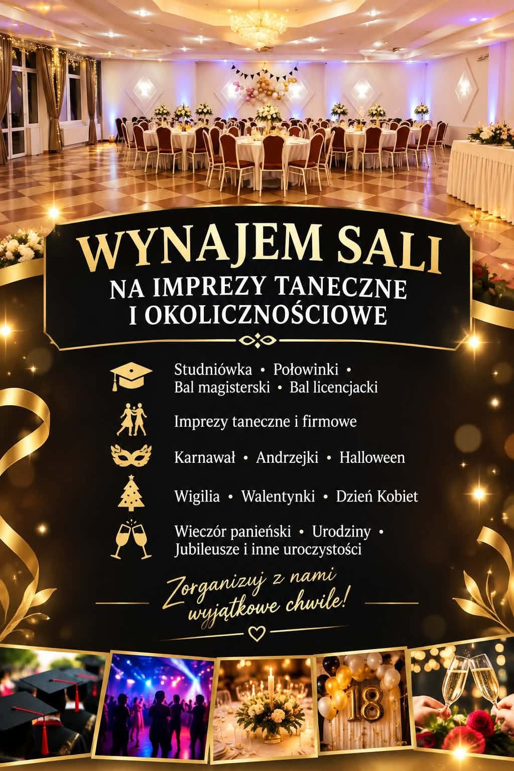 Wynajem sali na imprezę - 2