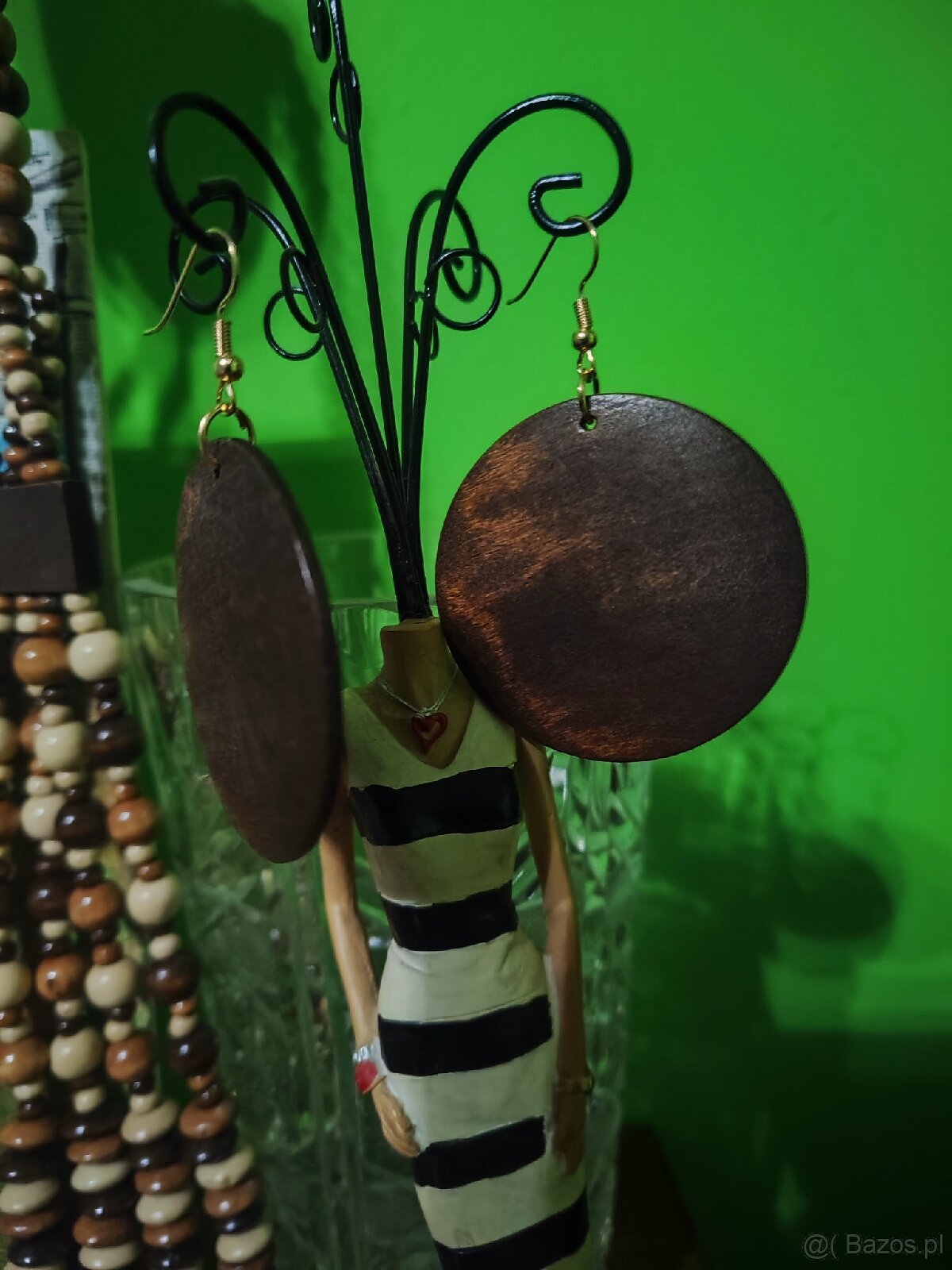 3-częściowy zestaw drewnianej biżuterii w stylu Boho - 2