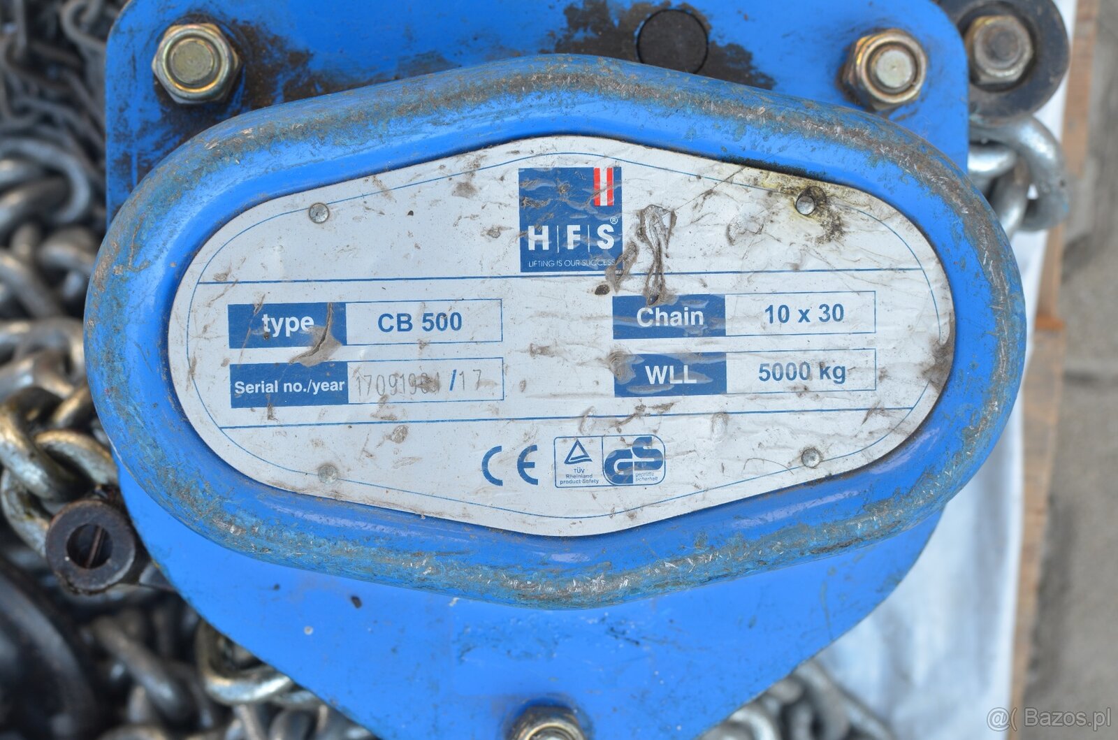 Ręczny wciągnik łańcuchowy CB 500 (HFS Austria) – 5000 kg - 2