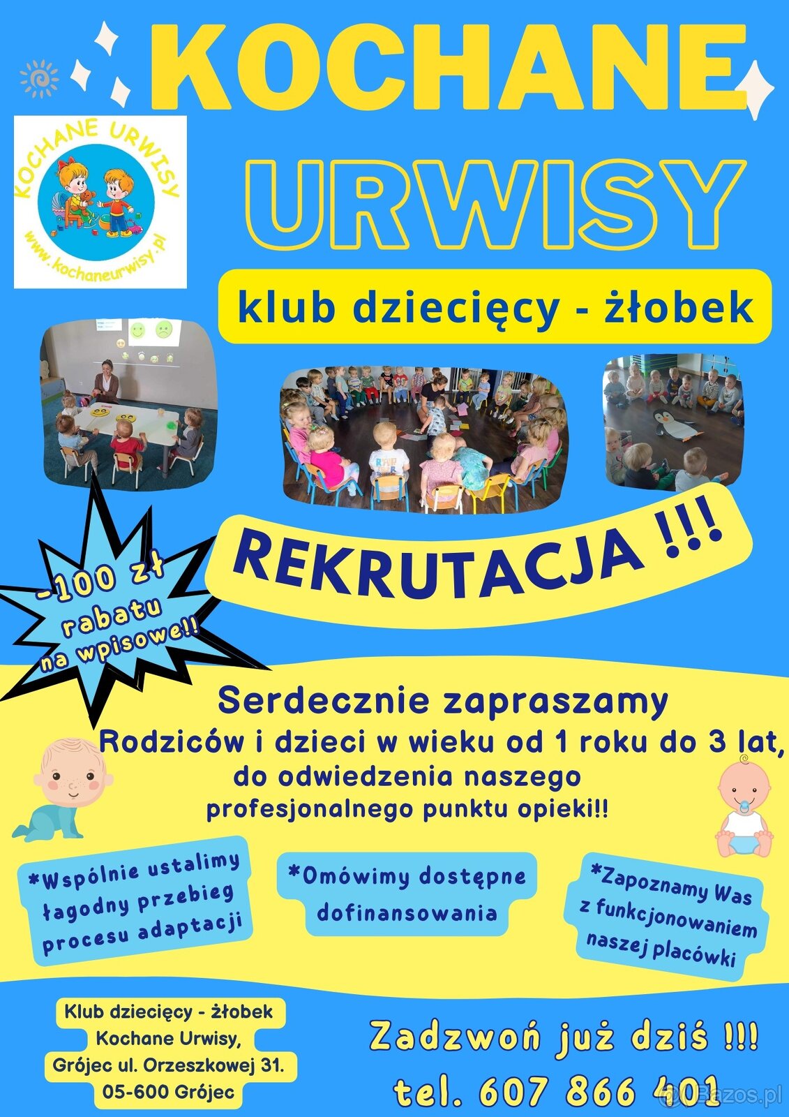 ŻŁOBEK – KLUB DZIECIĘCY KOCHANE URWISY opieka nad dziećmi - 2