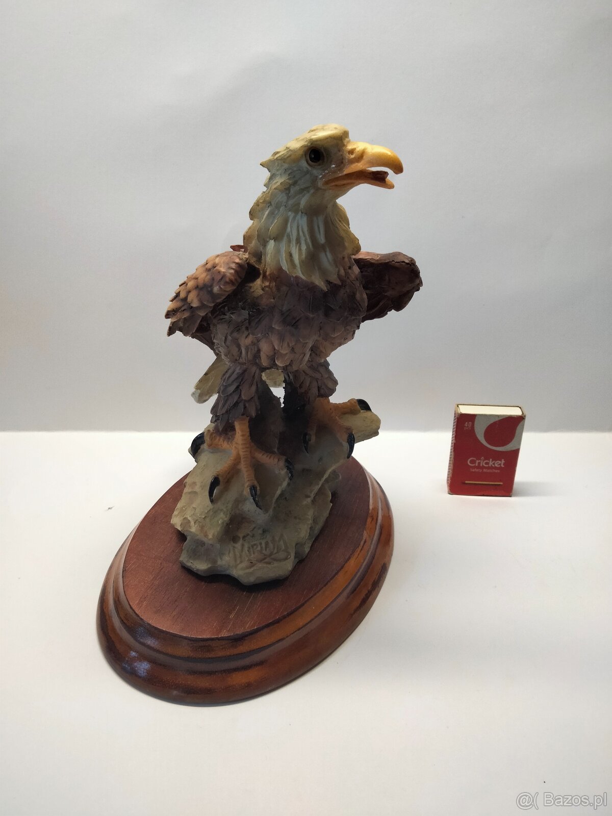 Włoska figura - sygnowana Ptak - Orzeł - stan kolekcjonersk - 2