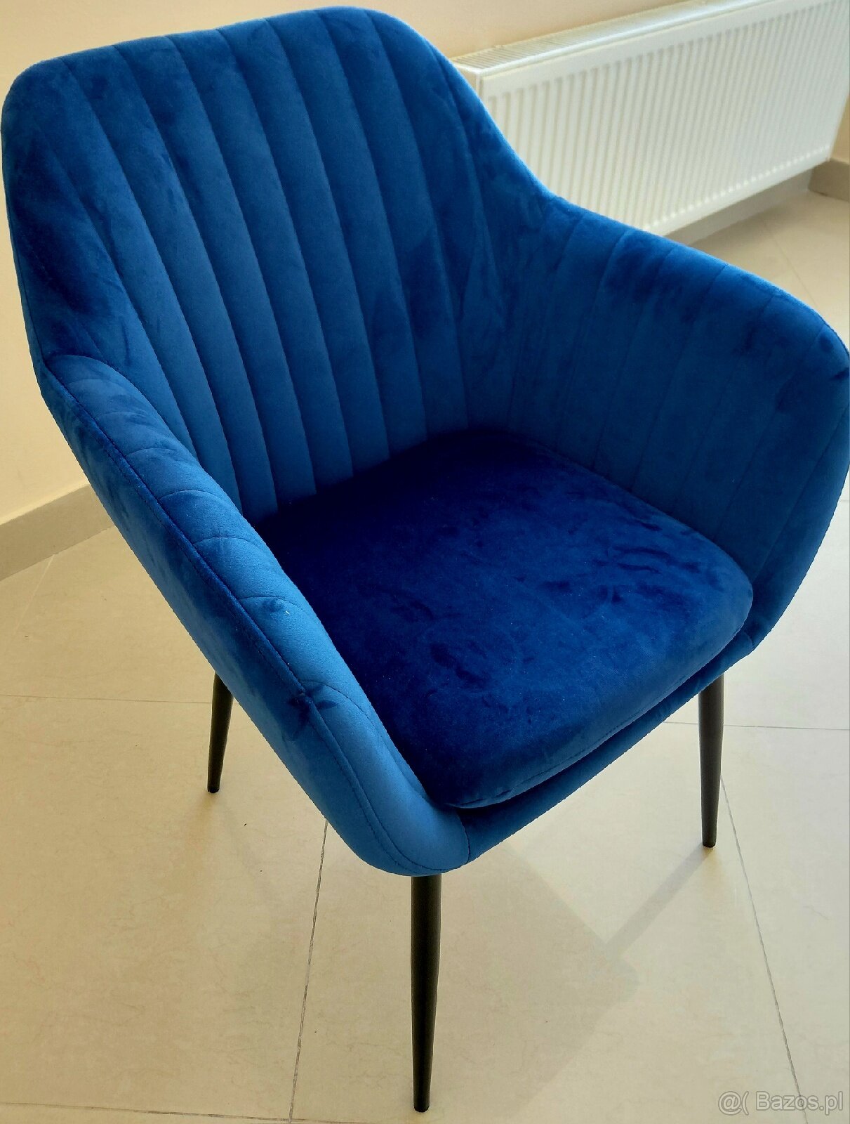 Krzesło tapicerowane welurowe Emilia - 2