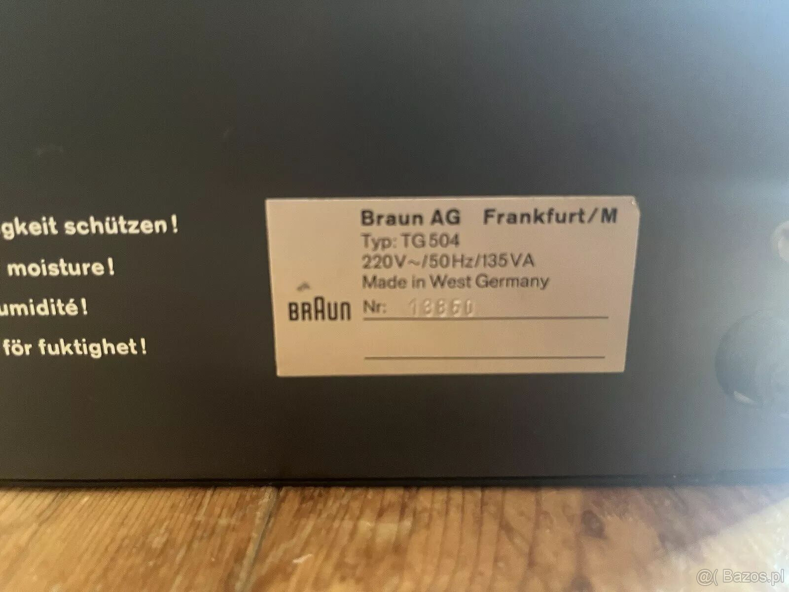 Magnetofon Braun TG 504, magnetofon TG 502, TG 550, ikona de - 2