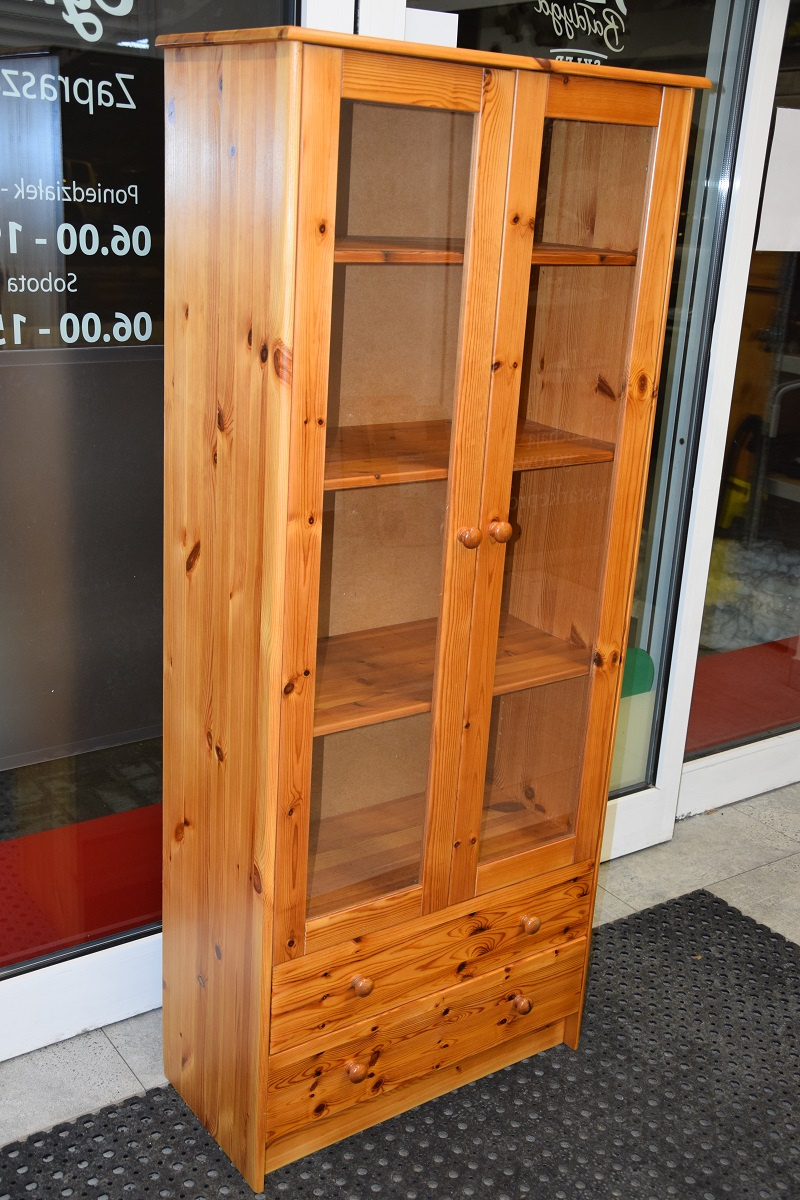 witryna z drewna sosnowego - jak nowa - 2